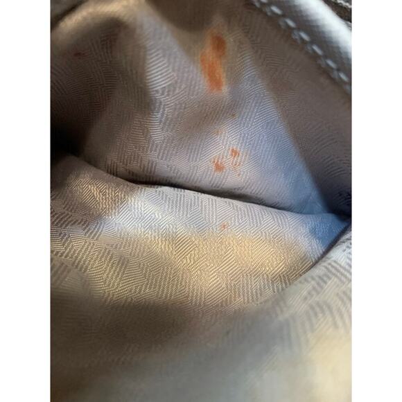 Michael Kors Small Cindy Dome Grey Crossbody Purse Neutral Classy Preppy Stains - Picture 10 of 15